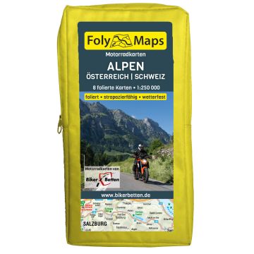 Cover: FolyMaps Motorradkarten-Set Alpen Österreich Schweiz