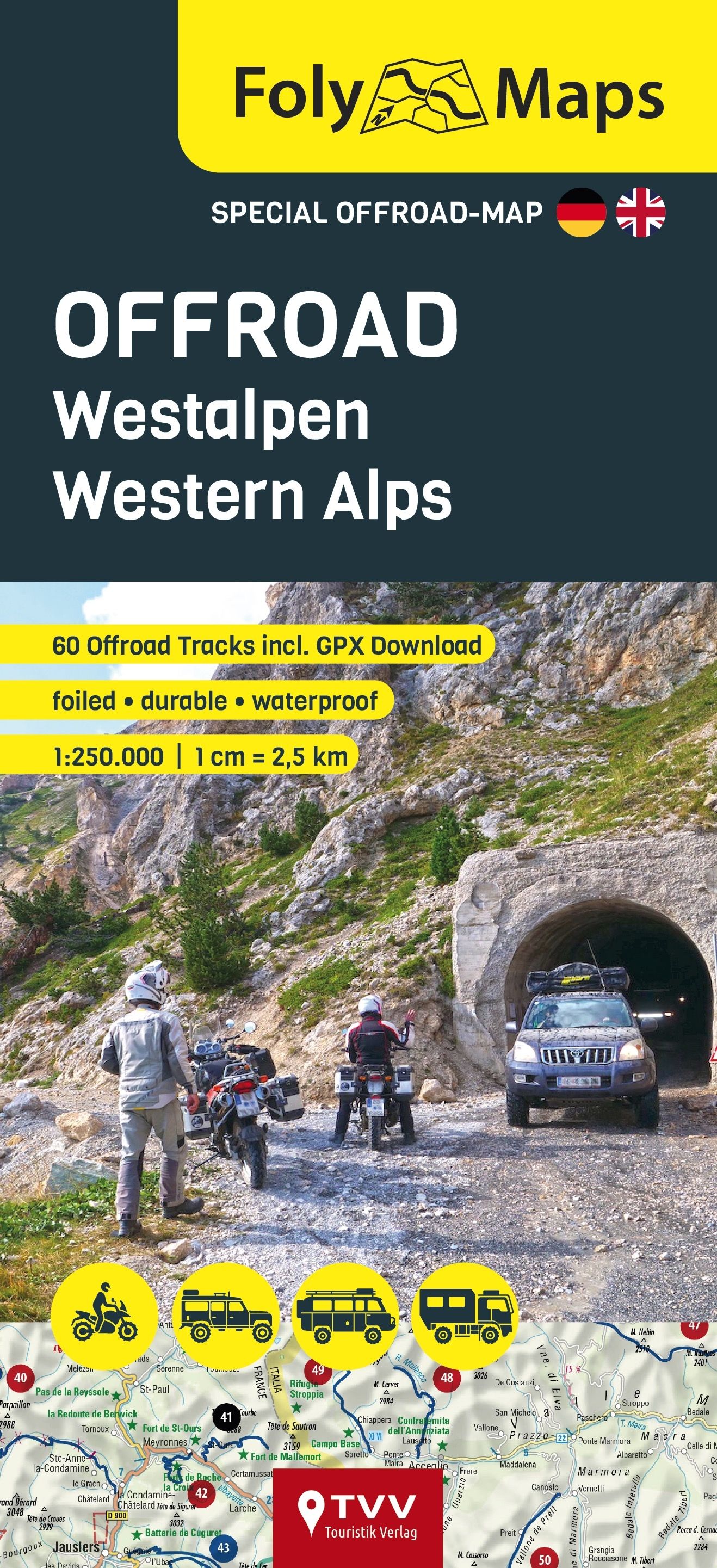 Cover: FolyMaps OFFROAD Karte Westalpen