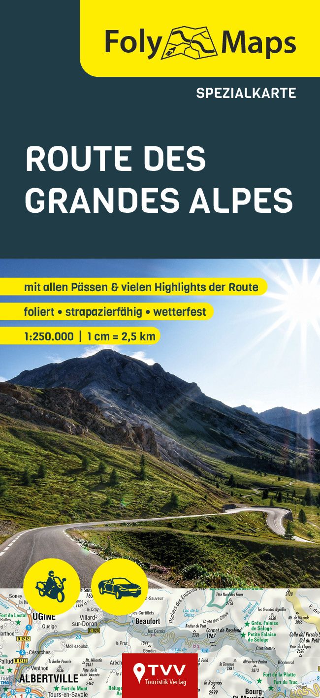 Cover: FolyMaps Straßen- und Tourenkarten Route des Grandes Alpes