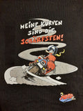 Girlie-Shirt "Meine Kurven sind die schärfsten" — Frontansicht