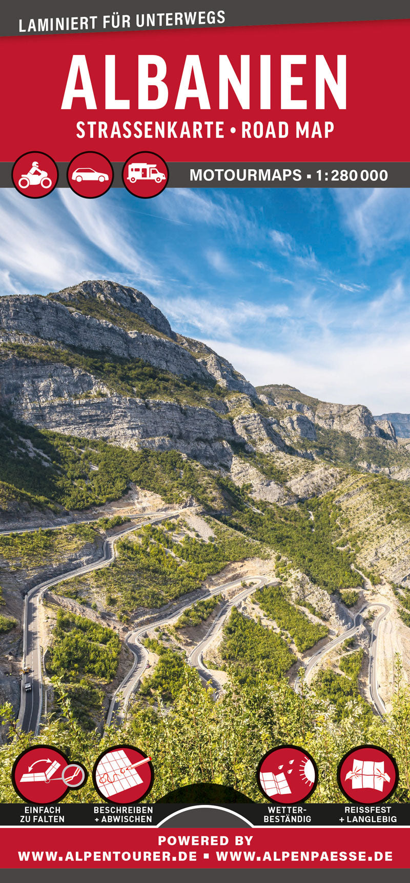 Cover: MoTourMaps ALBANIEN 1:280.000