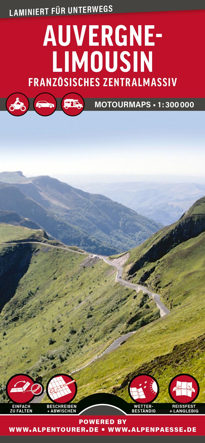 Cover: MoTourMaps AUVERGNE-LIMOUSIN 1:300.000