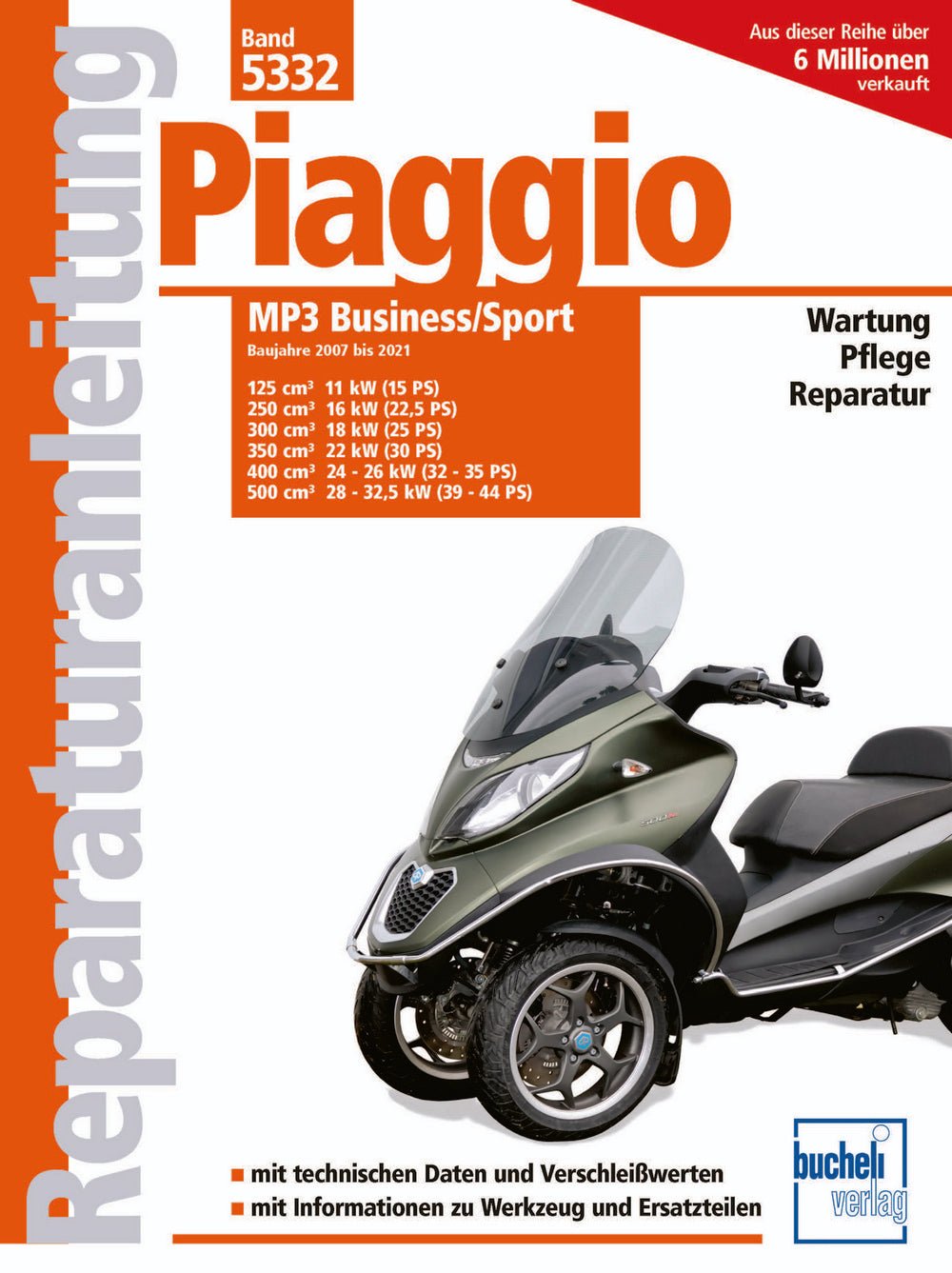 Cover: Piaggio MP3 Business/Sport - Baujahre 2007 bis 2021